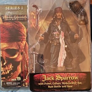 Disney Pirates of the Caribbean Jack Sparrow Action Figure - Black and Red